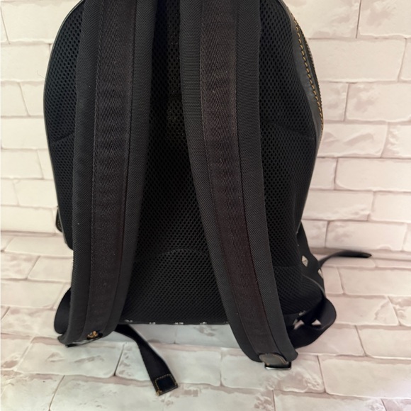 COACH Academy Backpack Travel Laptop Bag Dot Diamond Print Black Cordura - Picture 15 of 15